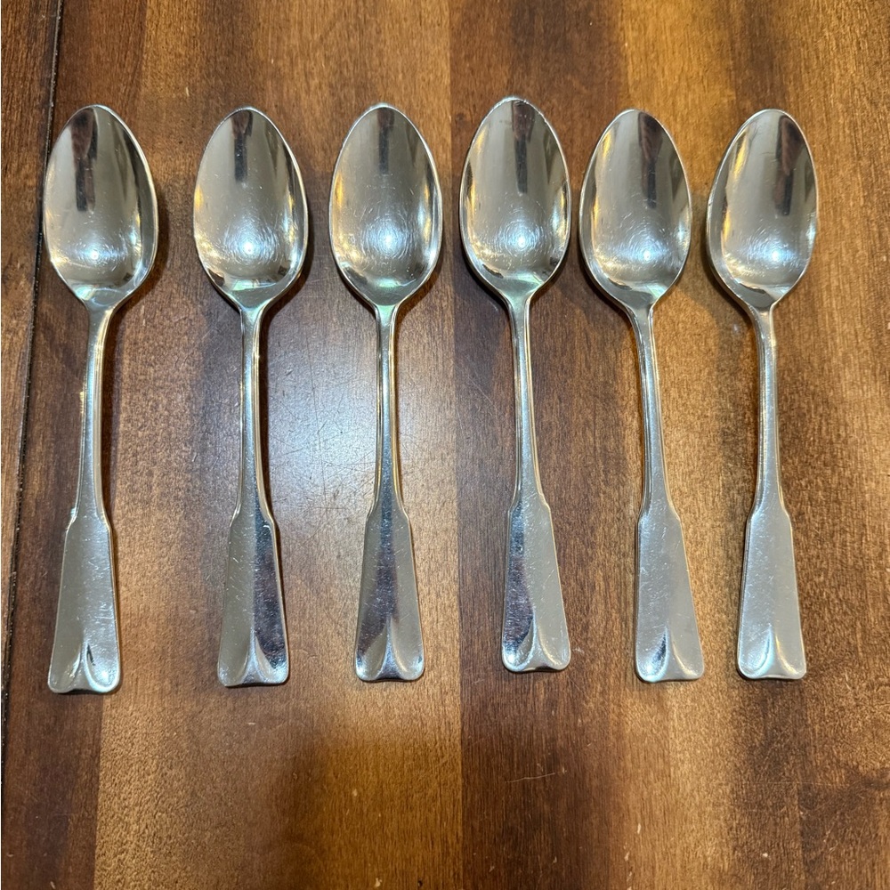Lunt Modern Classic Stainless Flatware Glossy Large Spoons Set Of 6